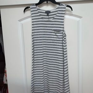 Pale grey striped dress